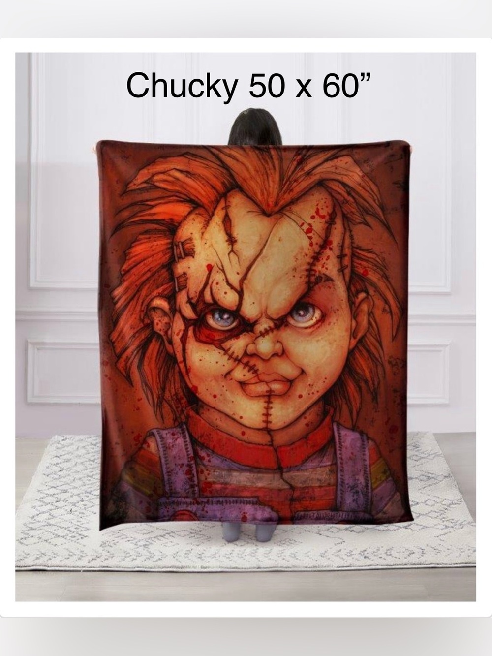 Chucky 50x60” Fleece Halloween Blanket Throw